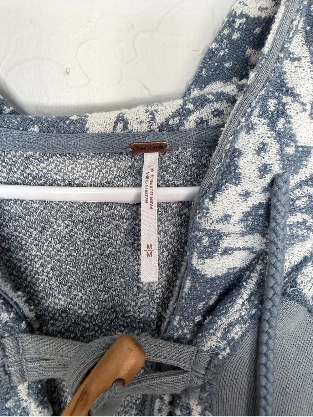 Free People Last Splash Sweatshirt In Windward Blue Combo size medium